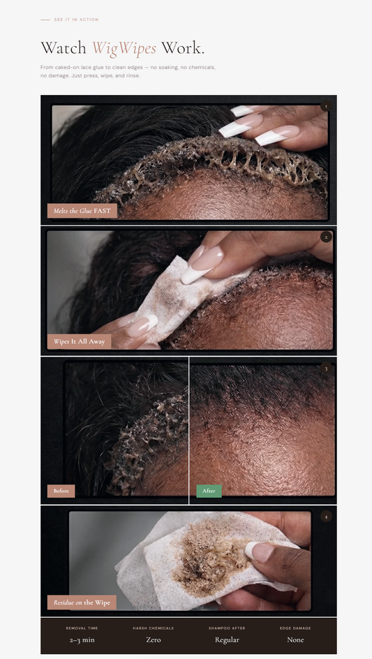 wig glue lace adhesive remover wipe